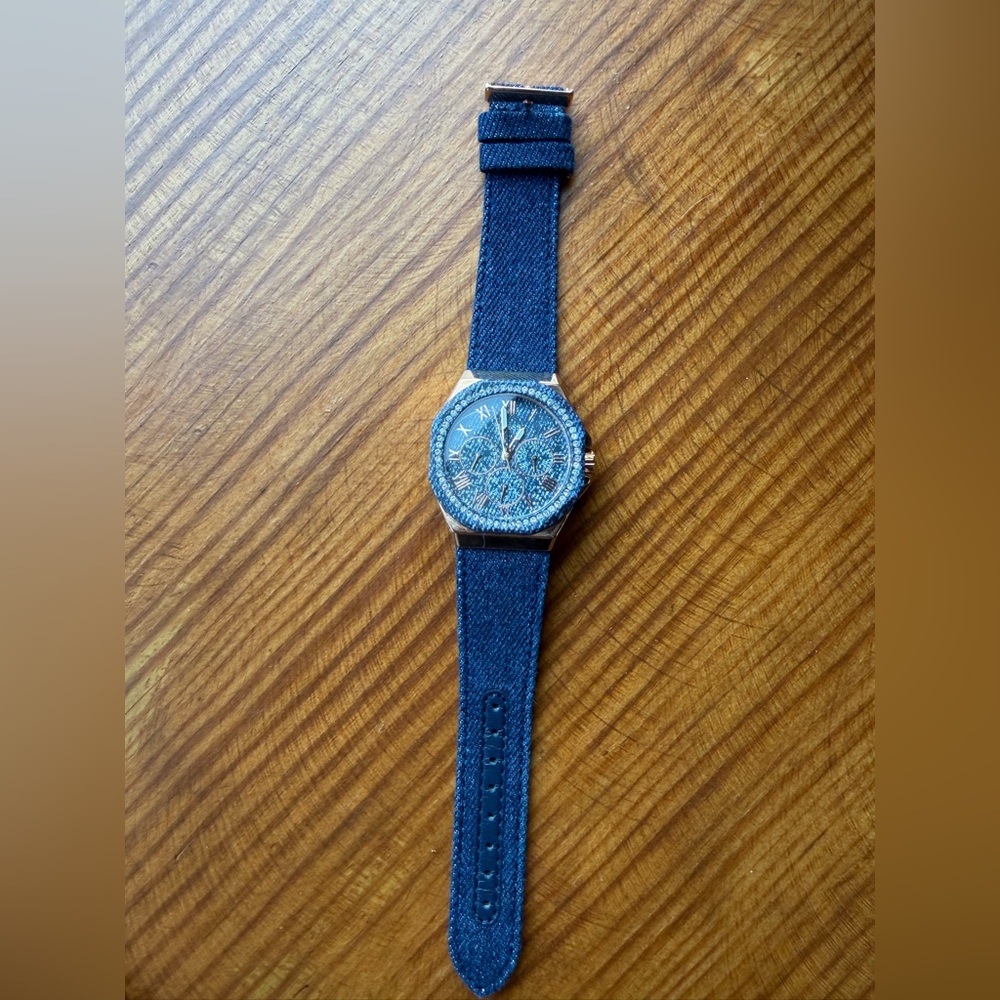 GUESS Women's Multi-Function Blue Denim Watch 36mm - image 6